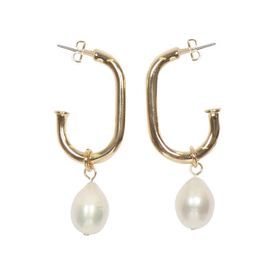 [TEST] Yamin Pearl Hoop Earrings