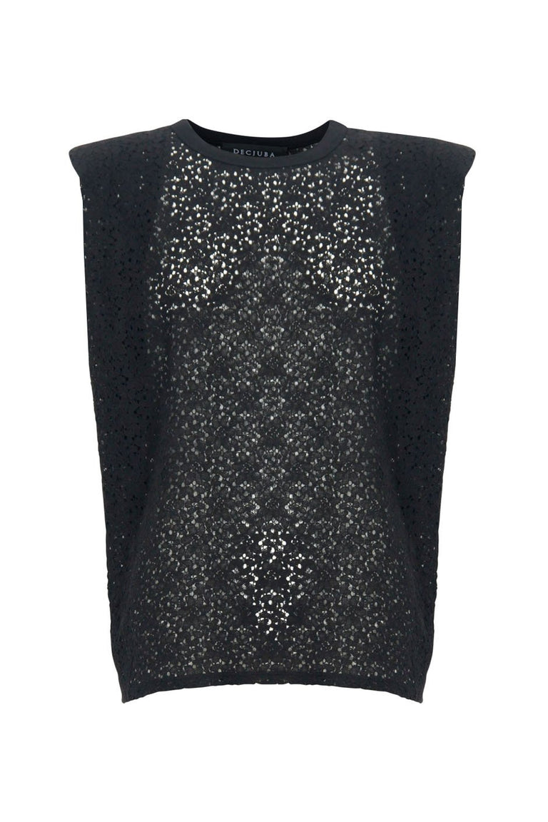 [TEST] Dani Shoulder Pad Lace Top
