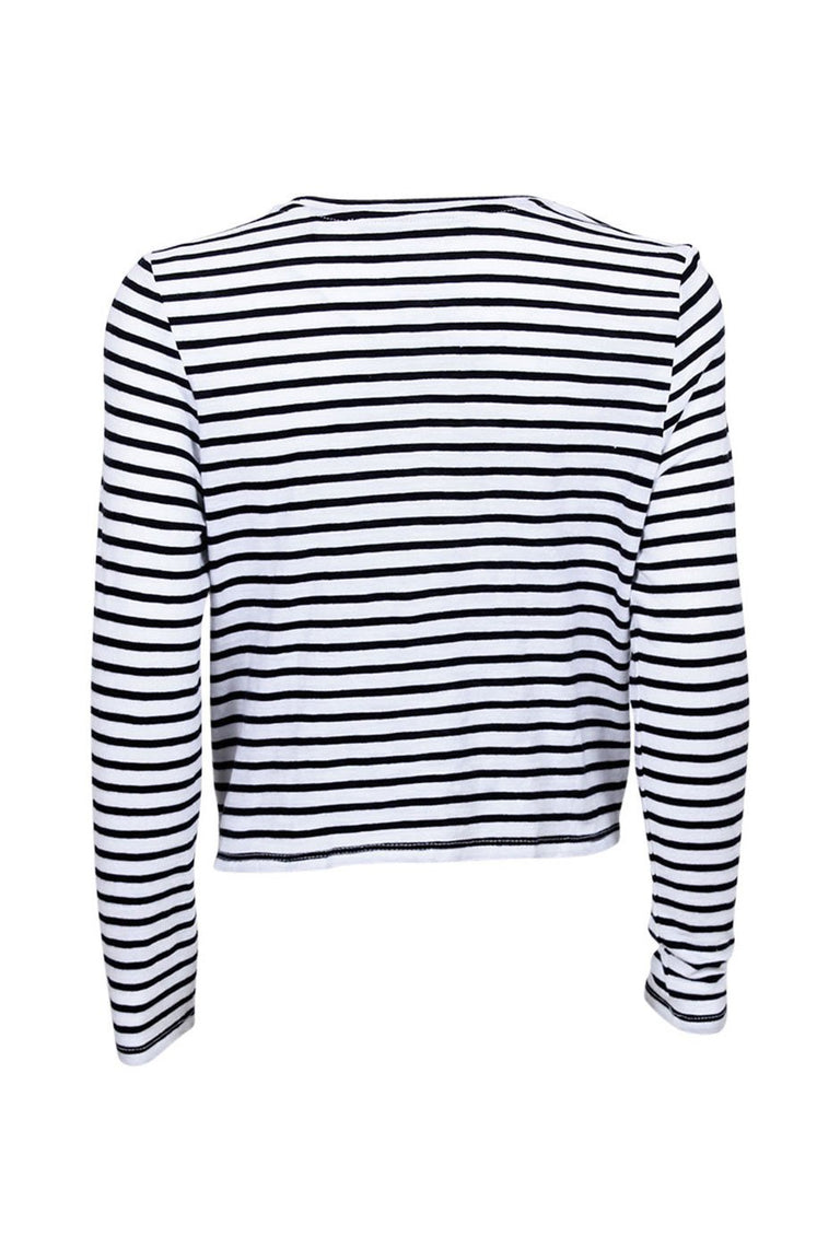 [TEST] Kids Tie Front Stripe Top