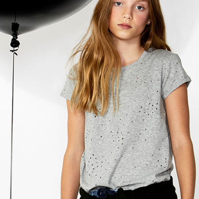 [TEST] Kids Distressed Hole Tee