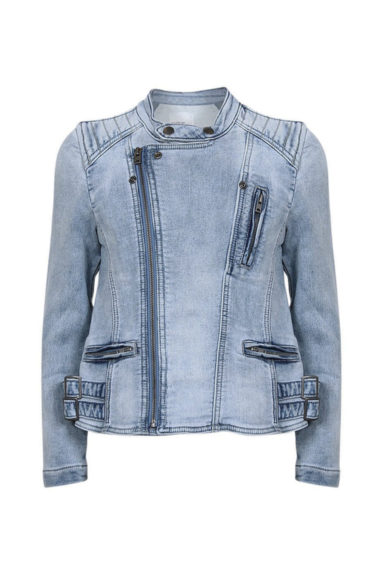 [TEST] Kids Denim Biker Jacket
