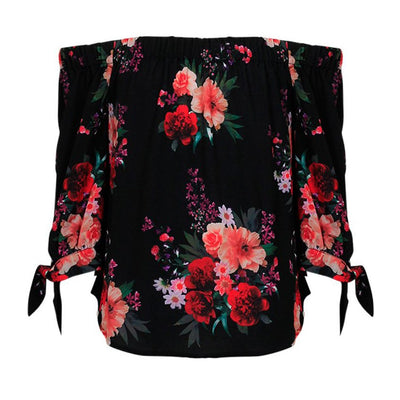 [TEST] Kids Printed Off Shoulder Top