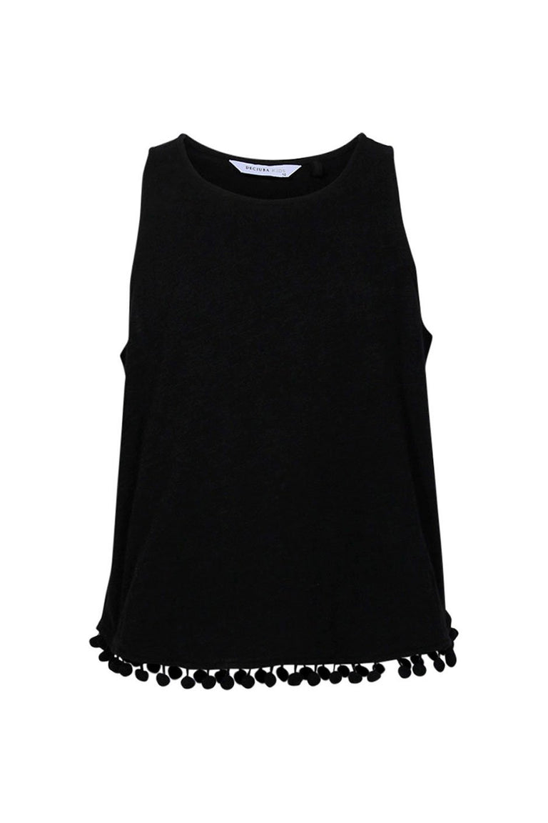 [TEST] Kids Pom Pom Trim Tank