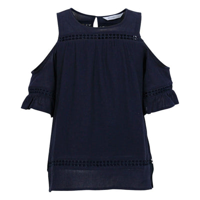 [TEST] Kids Lace Cold Shoulder Top