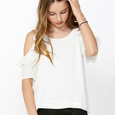 [TEST] Kids Cut Out Ruffle Sleeve Top
