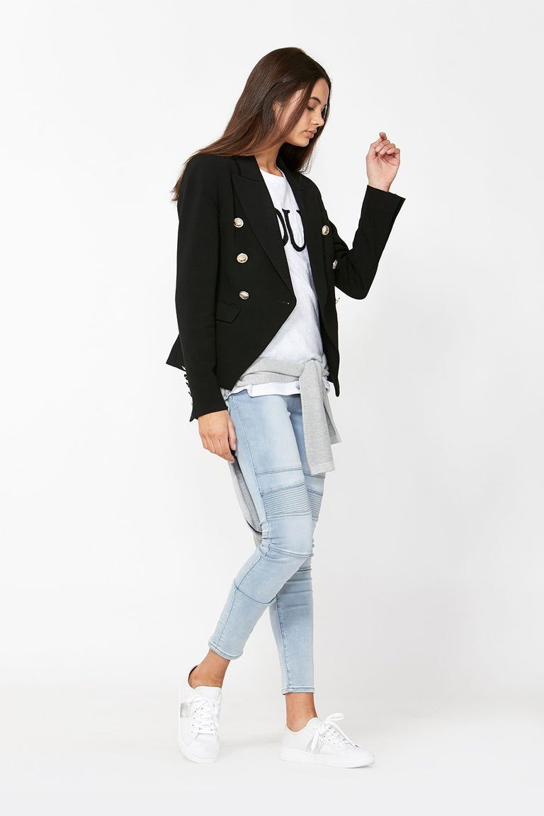 [TEST] Girls Denim Biker Jean