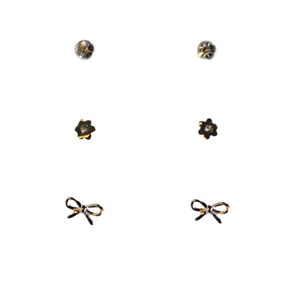 [TEST] Kids Bow Flower Disc Stud Set