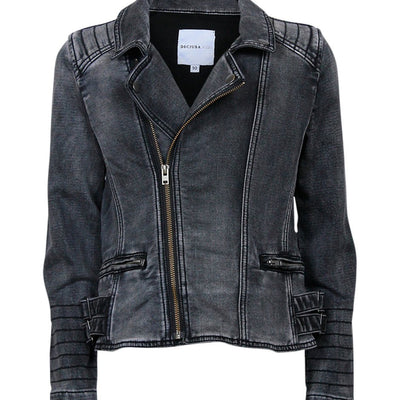 [TEST] Kids Denim Biker Detail Jacket