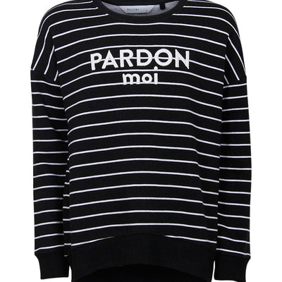 [TEST] Kids Pardon Moi Stripe Sweat