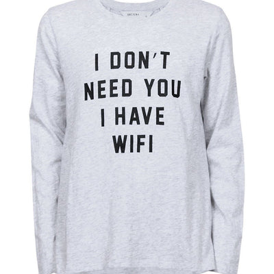 [TEST] Kids Long Sleeve Wifi Text Tee