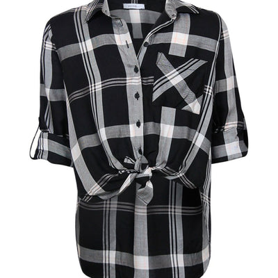 [TEST] Kids Tie Front Check Shirt