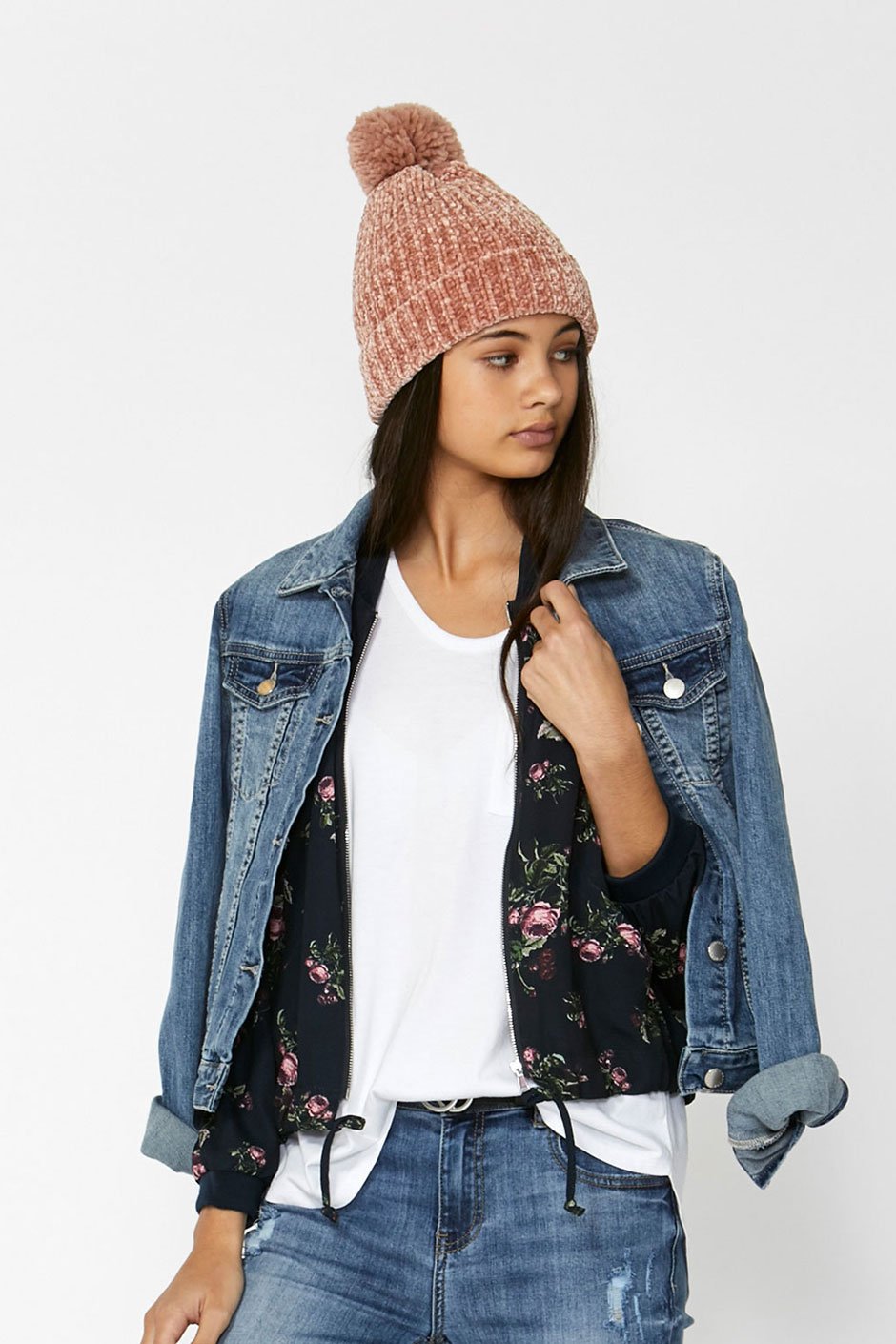 [TEST] Kids Rose Printed Bomber