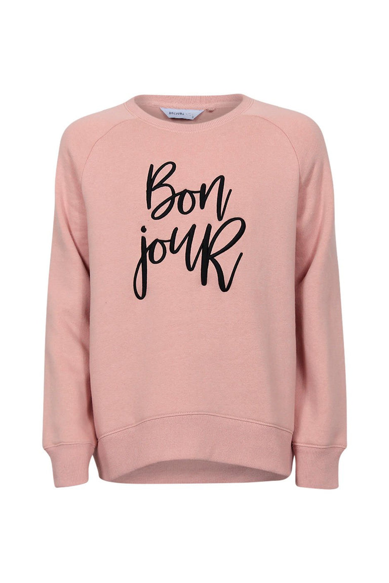 [TEST] Kids Bonjour Embroidered Sweat