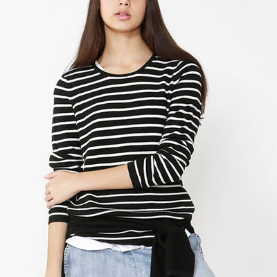 [TEST] Kids Stripe Curve Hem Pullover
