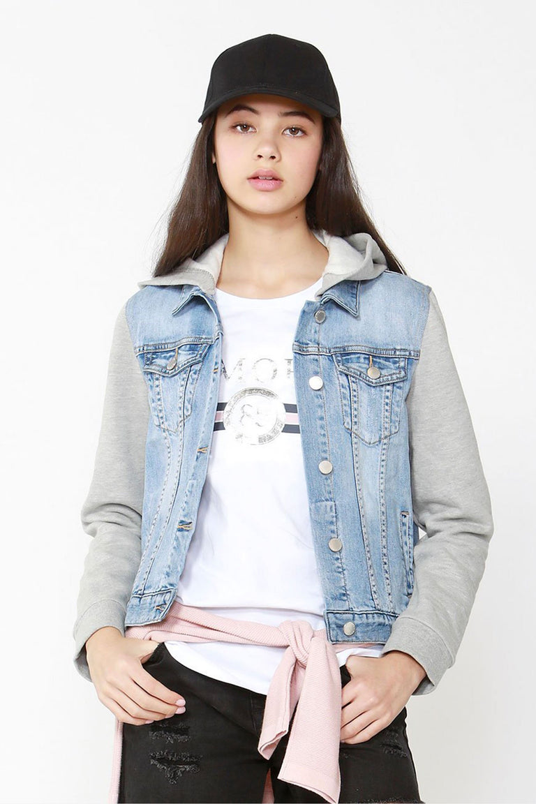 [TEST] Kids Hooded Denim Jacket