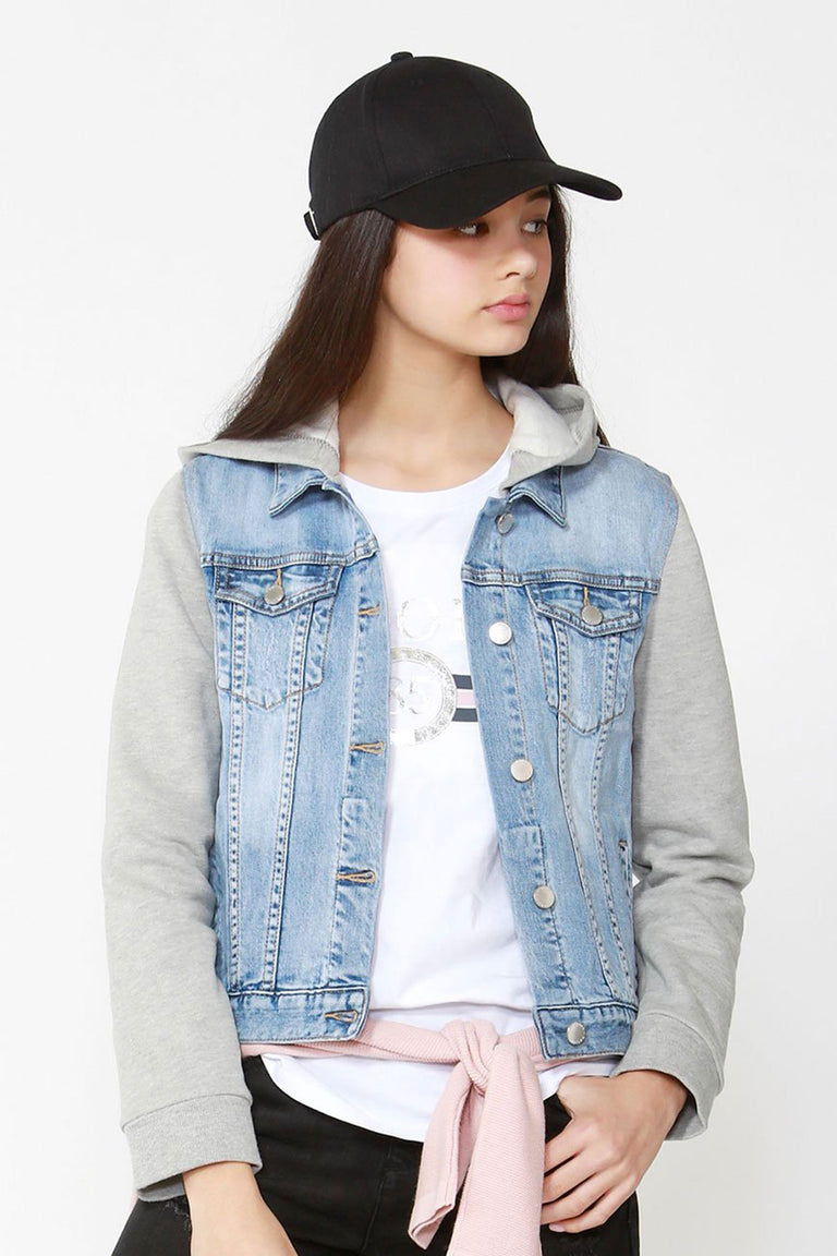 [TEST] Kids Hooded Denim Jacket