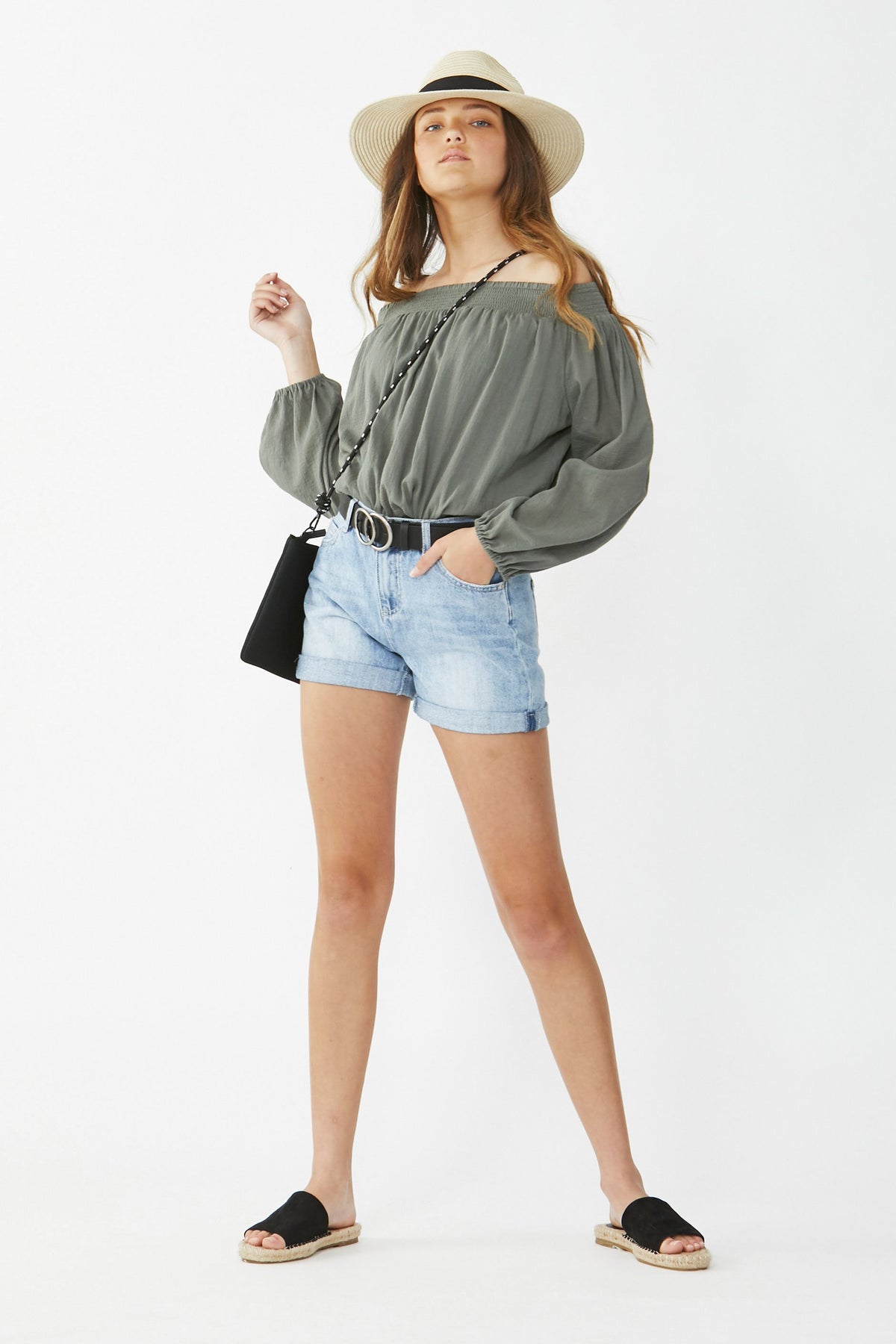 [TEST] Kids Mid Rise Denim Short