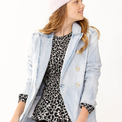 [TEST] Kids Denim Blazer Jacket