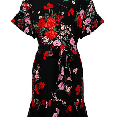 [TEST] Kids Tie Detail Ruffle Dress