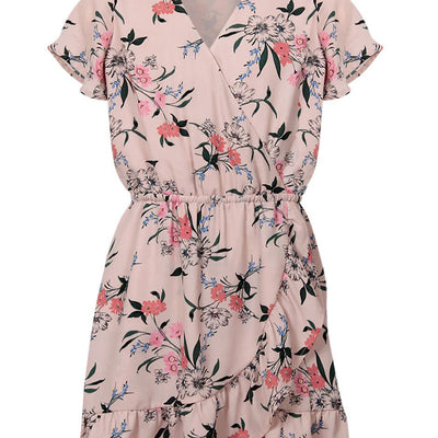 [TEST] Kids Printed Wrap Dress