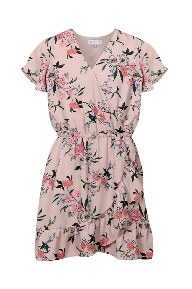 [TEST] Kids Printed Wrap Dress