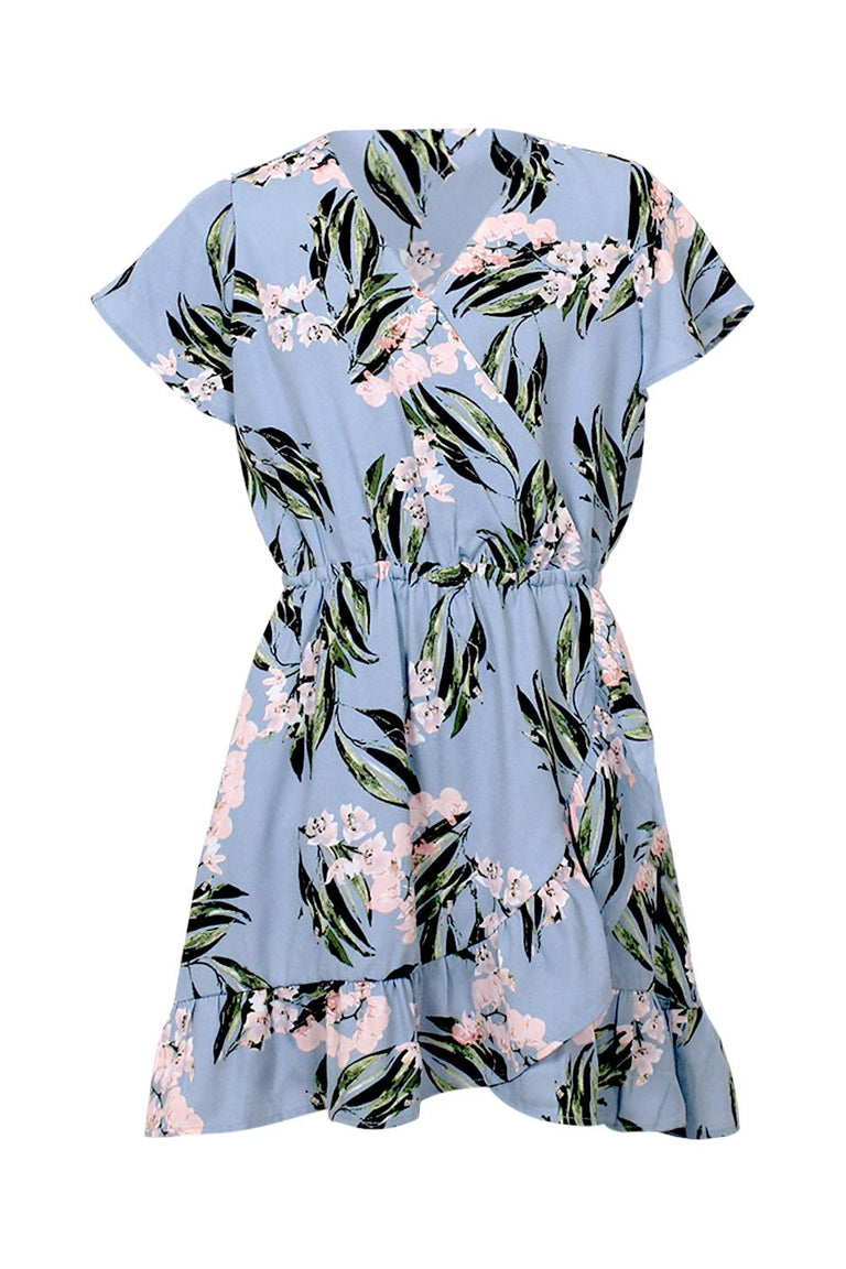 [TEST] Kids Printed Wrap Dress