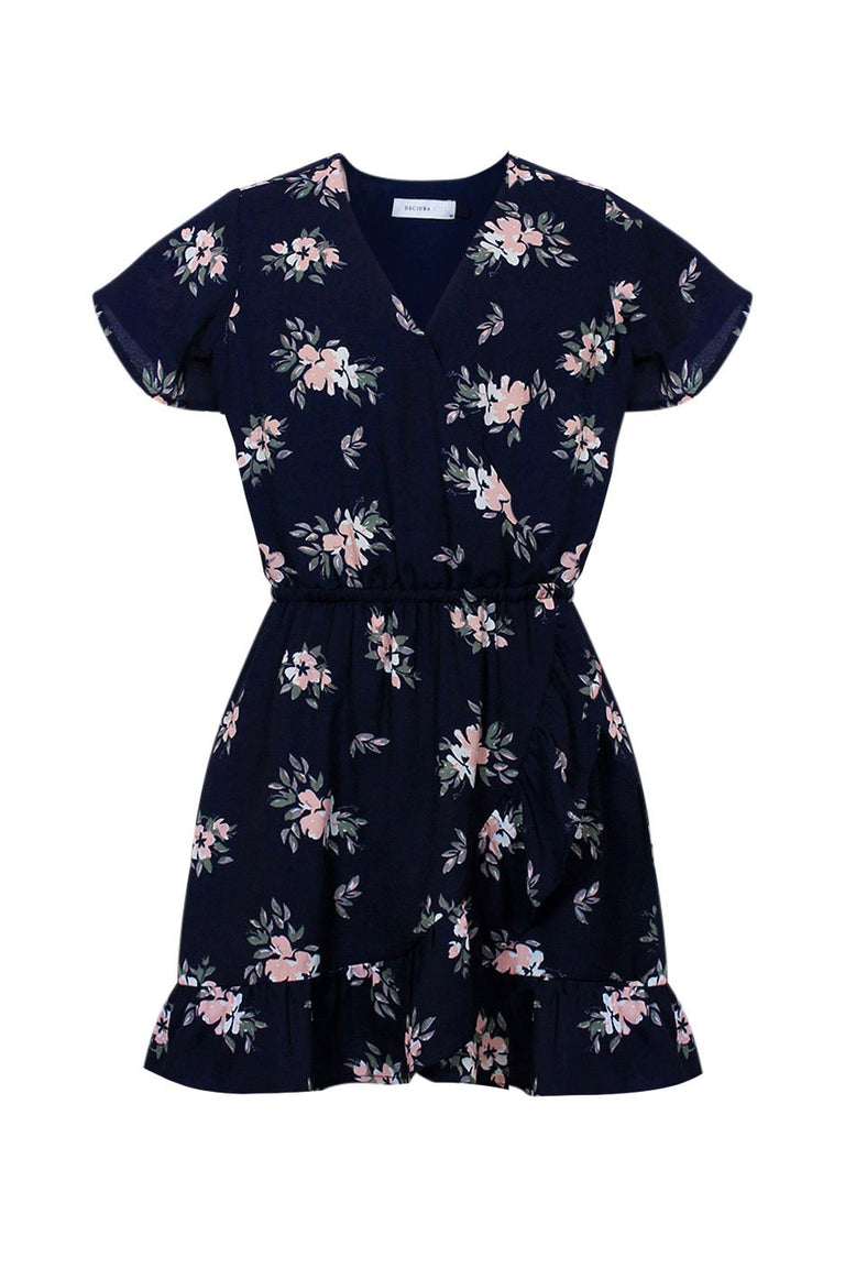 [TEST] Kids Printed Wrap Dress