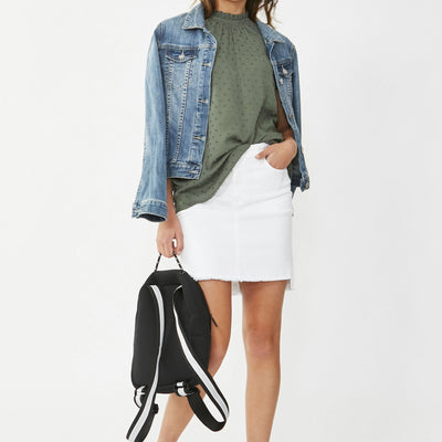 [TEST] Girls Denim Stepped Hem Skirt
