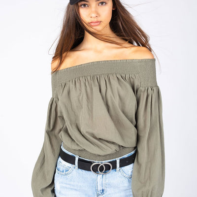 [TEST] Kids Off Shoulder Crop Top