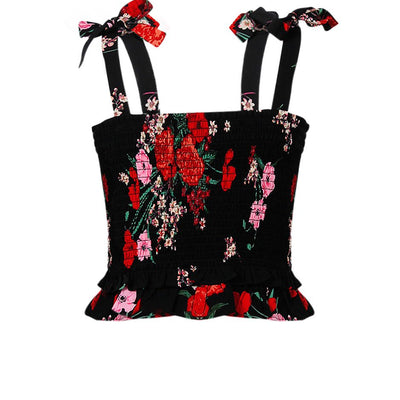 [TEST] Kids Strap Shirred Crop Top
