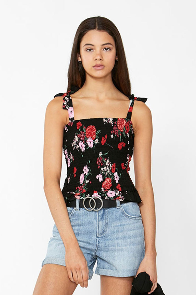 [TEST] Kids Strap Shirred Crop Top