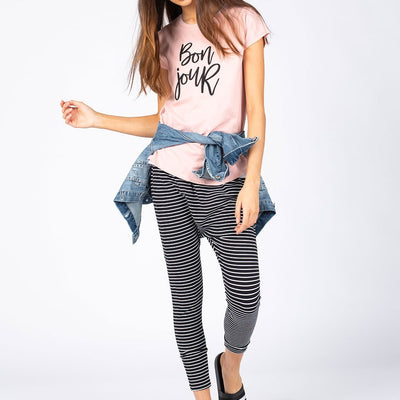 [TEST] Kids Bonjour Embroidered Tee