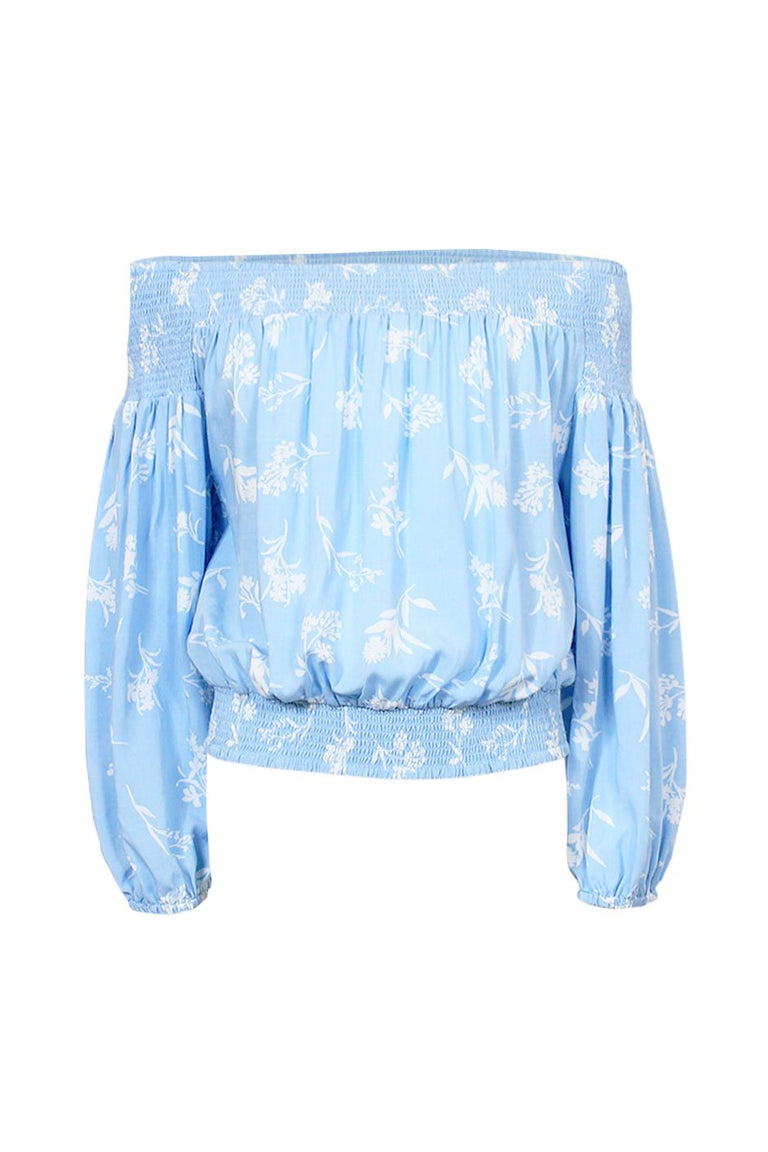 [TEST] Kids Print Off Shoulder  Top