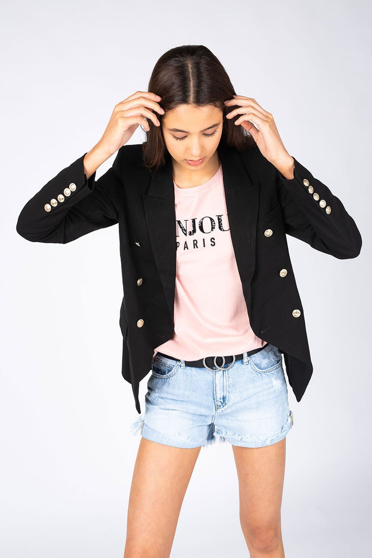 [TEST] Kids Bonjour Beaded Tee