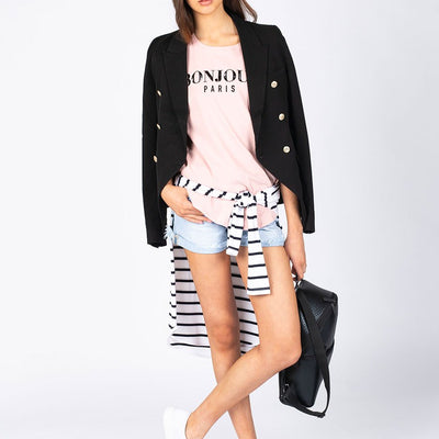 [TEST] Kids Bonjour Beaded Tee