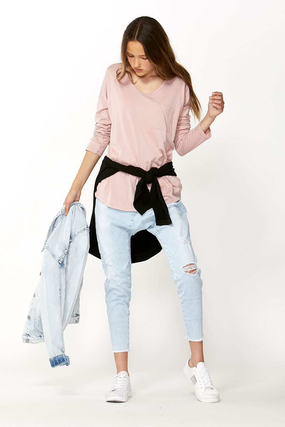 [TEST] Girls Long Sleeve Slouch Tee