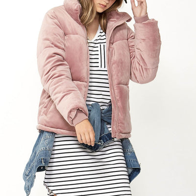 [TEST] Kids Velour Cropped Puffer