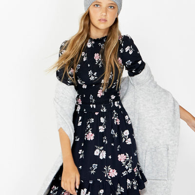 [TEST] Kids Eliza Shirred Print Dress