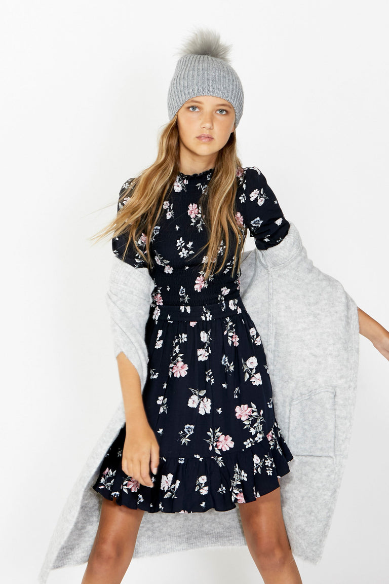 [TEST] Kids Eliza Shirred Print Dress