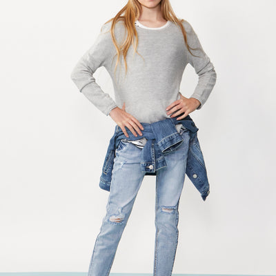 [TEST] Girls Lily Curved Hem Jumper