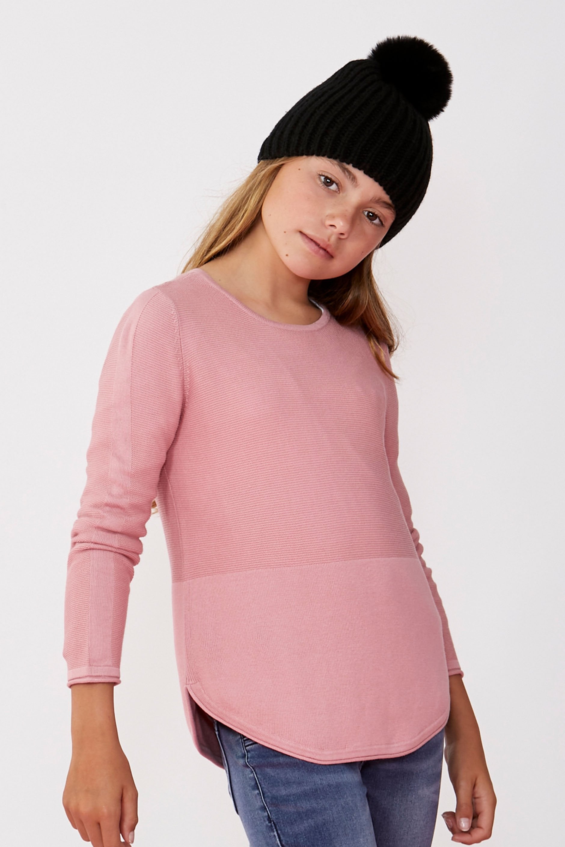 [TEST] Girls Lily Curved Hem Jumper