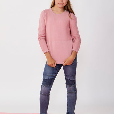 [TEST] Girls Lily Curved Hem Jumper