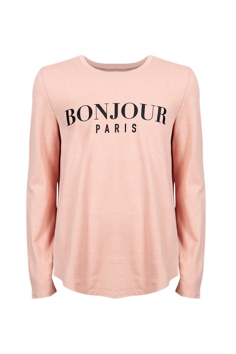 [TEST] Kids Bonjour Long Sleeve Tee