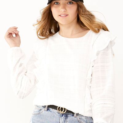 [TEST] Kids Karla Ruffle Trim Top