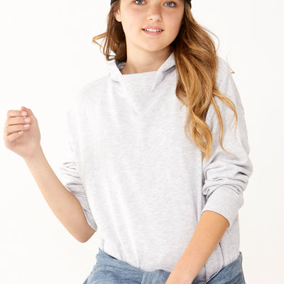 [TEST] Kids Bridie Rib Neck Hoodie