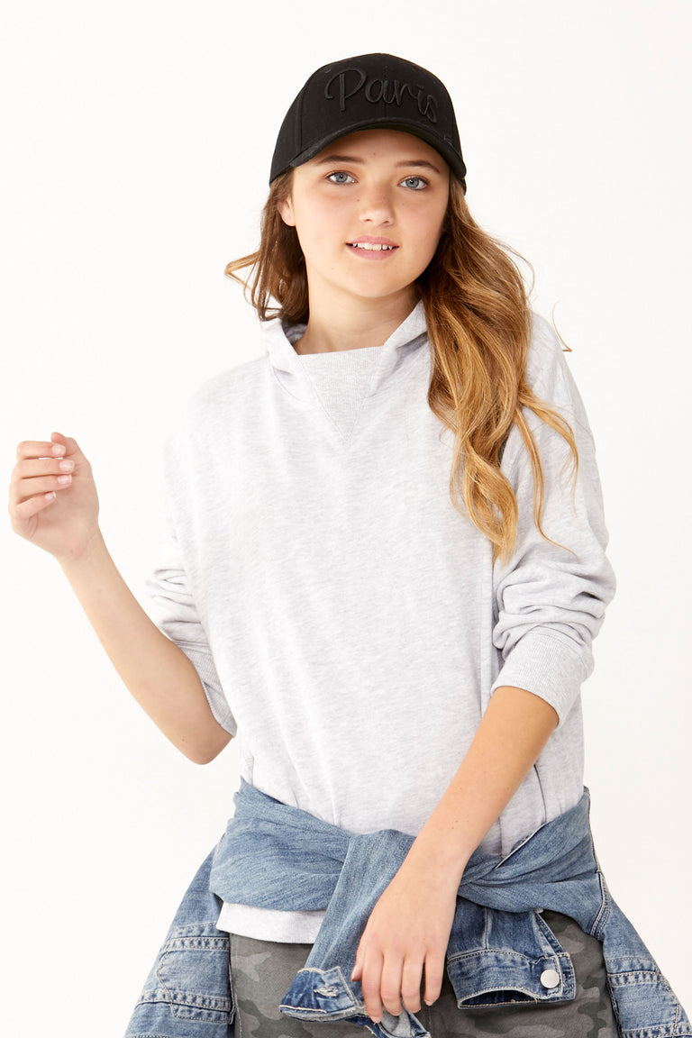 [TEST] Kids Bridie Rib Neck Hoodie