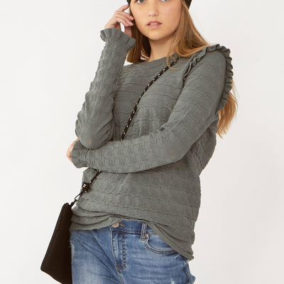 [TEST] Kids Chiara Ruffle Detail Knit
