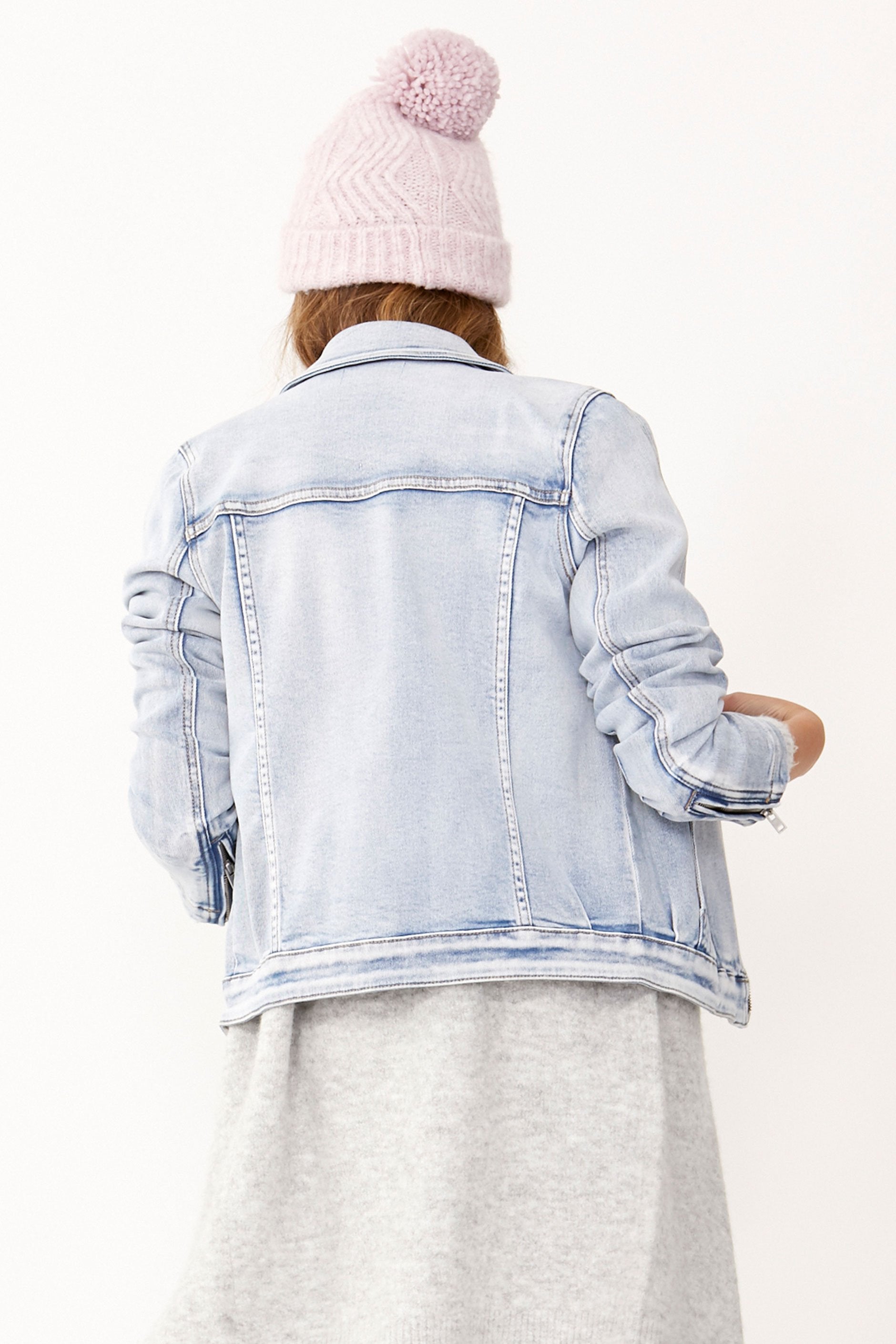 [TEST] Kids Astrid Denim Biker Jacket