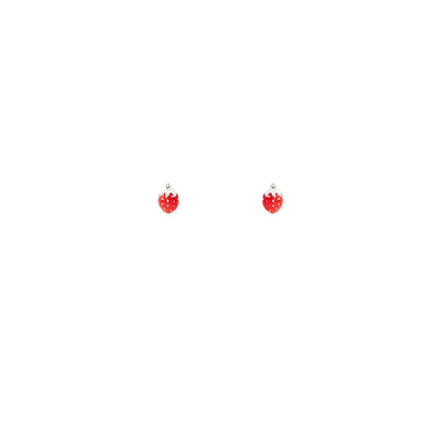 [TEST] Kids Enamel Strawberry Studs