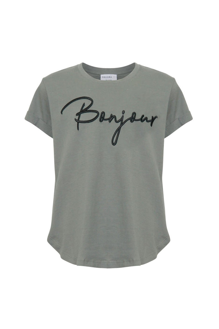 [TEST] Kids Bonjour Embroidery Tee